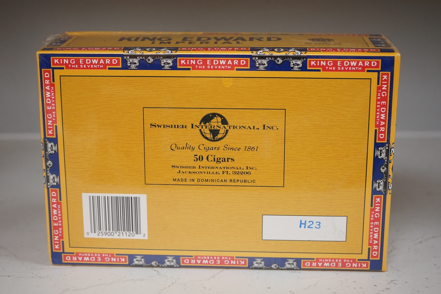 A sealed box of 50 King Edward cigars. Condition - sealed